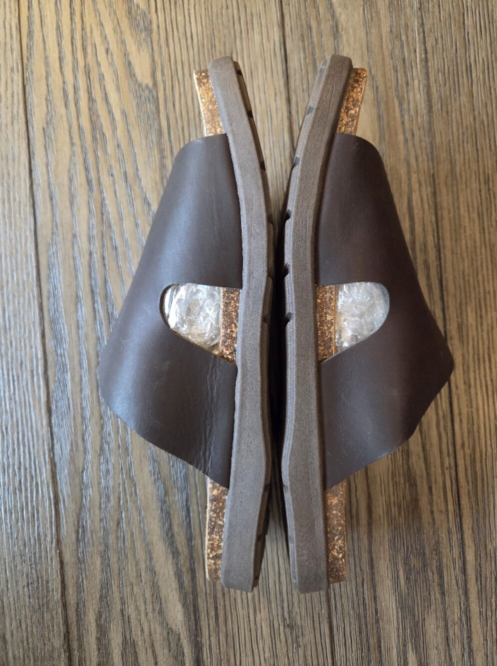 Bos. & Co. Men's Double-Buckle Brown Slide Sandals - Picture 5 of 6